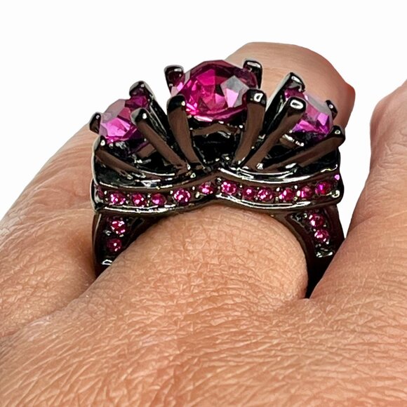 Jewelry - Black ring women multi stone weeding engagement ring